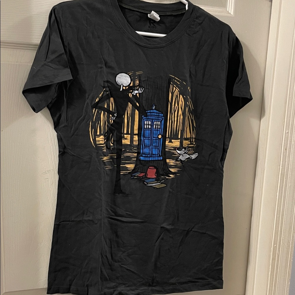 Karen Hallion Doctor Who and Nightmare Before Xmas mashup tee